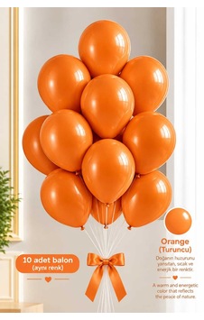 Latex Balon Seti 10'lu- Turuncu Çok Renkli Latex Balon Seti 10'lu- Turuncu Çok Renkli