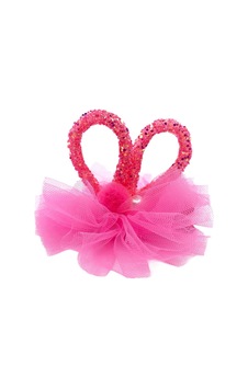 Tüllü Kulaklı Yan Toka Pembe Çok Renkli Tüllü Kulaklı Yan Toka Pembe Çok Renkli