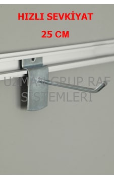 Uzmangrupraf Uzman Grup Raf Kanallı Pano Kancası-25Cm Kanallı Pano Kancası Galvaniz