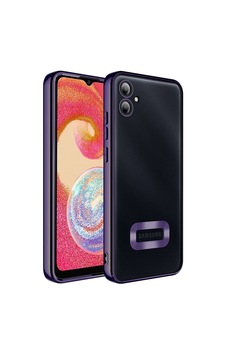 Galaxy A05 Kılıf Kamera Korumalı Logo Gösteren Zore Omega Kapak Derin Mor