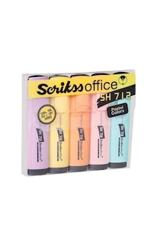 Scrikss Office Sh-712 Fosforlu Kalem Pastel 5'li Çok Renkli Scrikss Office Sh-712 Fosforlu Kalem Pastel 5'li Çok Renkli