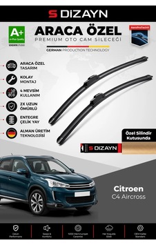 S-dizayn Citroen C4 Aircross Ön Cam Silecek Seti 2012-2017 Premium Araca Özel 60-53 Cm A+ Kalite Aoc
