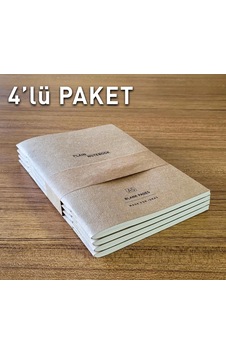 Etika A5 Kraft Kapak Tel Dikişli Defter 4'lü Paket Etika A5 Kraft Kapak Tel Dikişli Defter 4'lü Paket