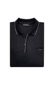Classics Men Slim Fit Erkek Polo Yaka Fermuarlı Sweatshirt 7027 Siyah