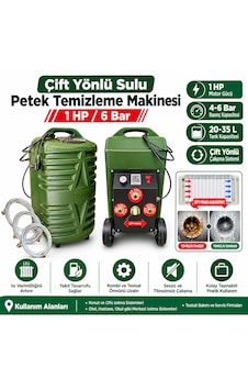 1 Hp 6 Bar Premium Petek Temizleme Makinesi Çift Yönlü