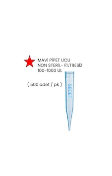 Pipet Ucu, Mavi Pipet Ucu Non Steril- Filtresiz 100-1000 Ul 500ad Pipet Ucu, Mavi Pipet Ucu Non Steril- Filtresiz 100-1000 Ul 500ad