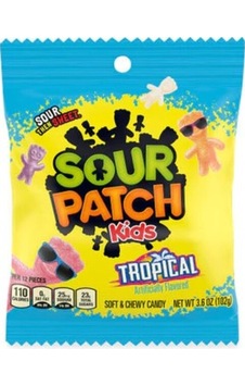 Sour Patch Kids Tropical Flavored 102 G Sour Patch Kids Tropical Flavored 102 G