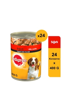 Pedigree Jöle İçinde Sığır Etli Konserve Yetişkin Köpek Maması 24 x 400 G Pedigree Jöle İçinde Sığır Etli Konserve Yetişkin Köpek Maması 24 x 400 G