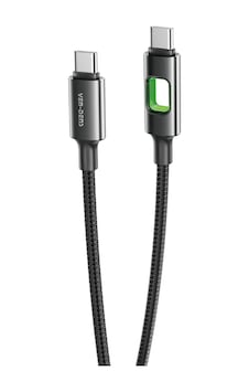 Ven-dens Vd-dc12cc 60 W Pd Type-c To Type-c Hızlı Şarj Ve Veri Kablosu, 1 Metre, Naylon Örgü, Siyah