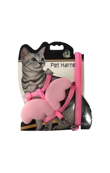 Maxi Life Melek Kanatlı Kedi Göğüs Tasması Gezdirme İpli Set