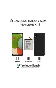 Samsung Uyumlu Galaxy A02s Kiti Ekran + Batarya + Arka Kasa e Eş Değer Kalite Parçalar Samsung Uyumlu Galaxy A02s Kiti Ekran + Batarya + Arka Kasa e Eş Değer Kalite Parçalar