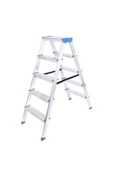 Çift Basamaklı Alüminyum Metal Merdiven Yükseklik 115cm Baş Genişlik 8cm Diğer Çift Basamaklı Alüminyum Metal Merdiven Yükseklik 115cm Baş Genişlik 8cm Diğer