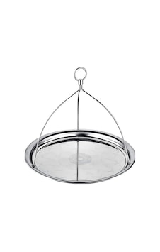Askılı Tip Kahveci Tepsi 38 Cm. Açık Gri