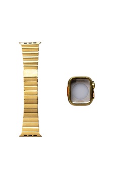 Watch 44mm Uyumlu Ogaa Krd-126 Sert Kasa Koruyuculu Metal Kordon-gold Watch 44mm Uyumlu Ogaa Krd-126 Sert Kasa Koruyuculu Metal Kordon-gold