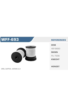 WINKEL WFF-693 Mazot Filtresi Thema 11- / Antara 10- / Captiva 11- / Cherokee 11- 2.2 Cdtı 2.0 2.2 3.0 Crd İkili WINKEL WFF-693 Mazot Filtresi Thema 11- / Antara 10- / Captiva 11- / Cherokee 11- 2.2 Cdtı 2.0 2.2 3.0 Crd İkili