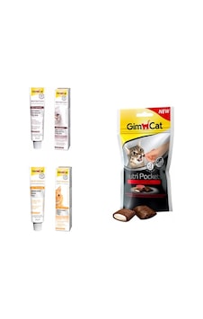 Gimcat Multi-Vitamin Paste 20 G + Gimcat Malt-Soft Extra 20 G + Gimcat Nutri Pockets Sığır Etli Kedi Ödülü 60 G Gimcat Multi-Vitamin Paste 20 G + Gimcat Malt-Soft Extra 20 G + Gimcat Nutri Pockets Sığır Etli Kedi Ödülü 60 G