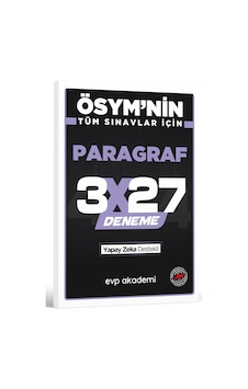 Ösym'nin Tüm Sınavlar İçin 3x27 Paragraf Deneme Evp Akademi Ösym'nin Tüm Sınavlar İçin 3x27 Paragraf Deneme Evp Akademi