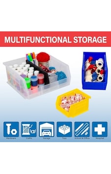 30224 11 İnç 4-inç 4-inç Plastik Saklama Kabı, İstiflenebilir Akro-,, 12-pack, 30224