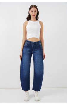 Bigdart Kadın Yüksek Bel Kot Pantolon 30081 - Lacivert Bigdart Kadın Yüksek Bel Kot Pantolon 30081 - Lacivert