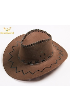 Nessiworld Bağcıklı Çocuk Boy Nubuk Süet Kovboy Şapkası Koyu Kahve Renk Nessiworld Bağcıklı Çocuk Boy Nubuk Süet Kovboy Şapkası Koyu Kahve Renk