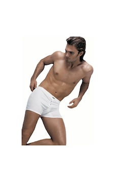 Çift Kaplan Erkek Elastanlı Spor Külot Boxer 800 Beyaz Çift Kaplan Erkek Elastanlı Spor Külot Boxer 800 Beyaz