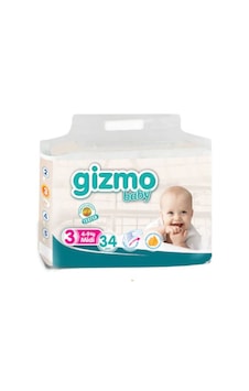 Gizmo Baby Bebek Bezi 3 Numara Midi 34 Adet Gizmo Baby Bebek Bezi 3 Numara Midi 34 Adet