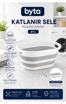 27 L Katlanabilir Çamaşır Sepeti Gri-beyaz Çok Amaçlı Yer Tasarruflu Organizer Sepet Gri 27 L Katlanabilir Çamaşır Sepeti Gri-beyaz Çok Amaçlı Yer Tasarruflu Organizer Sepet Gri