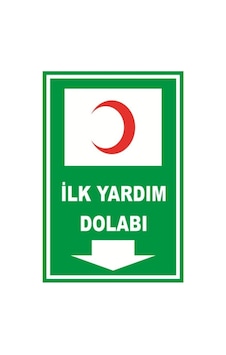 İlk Yardım Dolabı İkaz Levhası 20x30 Cm - 906256675
