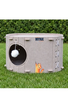 Mynx Tek Katlı Keçe Kedi Evi Kahverengi Mynx Tek Katlı Keçe Kedi Evi Kahverengi
