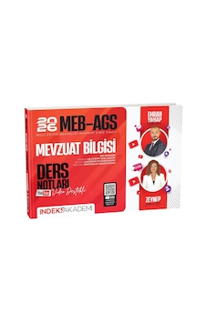 İndeks Akademi 2026 Meb-ags Mevzuat Bilgisi Video Ders Notları - Emrah Vahap Özkaraca, Zeynep Salman İçli İndeks Akademi 2026 Meb-ags Mevzuat Bilgisi Video Ders Notları - Emrah Vahap Özkaraca, Zeynep Salman İçli