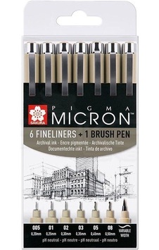 Pıgma Mıcron Black Set 6+1 Pıgma Mıcron Black Set 6+1