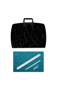 Proje Çantası 38x55 Cm A3 Kesim Matı Çift Taraflı Kesim Altlığı Kretuar Seti Cetvel Mimarlık Seti Proje Çantası 38x55 Cm A3 Kesim Matı Çift Taraflı Kesim Altlığı Kretuar Seti Cetvel Mimarlık Seti