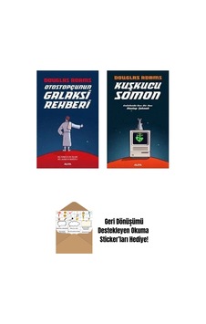 Otostopçunun Galaksi Rehberi Tek Cilt 5 Kitap + Kuşkucu Somon Set + Okuma Sticker'ları