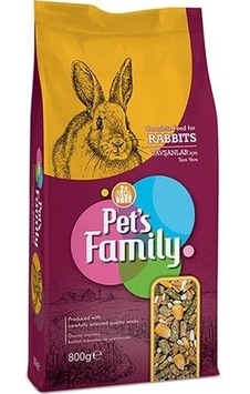 Pets Family Kemirgen Tavşan Yemi 800 Gr Pets Family Kemirgen Tavşan Yemi 800 Gr