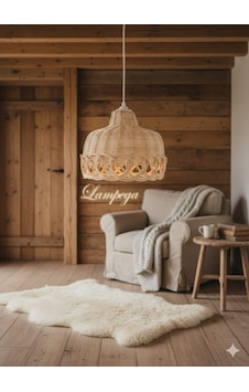 Lampega Rattan Bambu Hasır Avize Ceviz Lampega Rattan Bambu Hasır Avize Ceviz