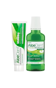 Aloe Dent Whitening Diş Macunu 100 ML + Ağız Bakım Suyu 250 ML Aloe Dent Whitening Diş Macunu 100 ML + Ağız Bakım Suyu 250 ML