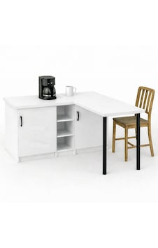 Sara L Mutfak Adası - 2 Kapaklı - Çok Amaçlı Dolap - Alt Modül - Kiler - 130 Cm Beyaz Sara L Mutfak Adası - 2 Kapaklı - Çok Amaçlı Dolap - Alt Modül - Kiler - 130 Cm Beyaz