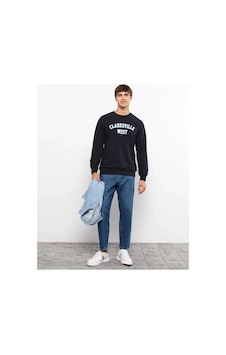 LC Waikiki Lcw Casual Lacivert Bisiklet Yaka Uzun Kollu Baskılı Erkek Sweatshirt LC Waikiki Lcw Casual Lacivert Bisiklet Yaka Uzun Kollu Baskılı Erkek Sweatshirt