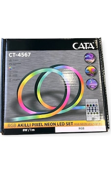 Cata Ct-4567 Pixel Neon Led Set 5 Metre Rgb Kumandalı Esnek Şerit Işık İç & Dış Mekan Cata
