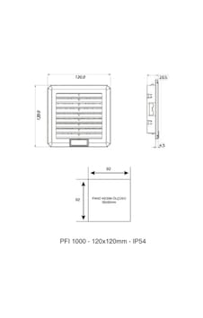 Pfı1000 120x120x20,5mm Ip54 Pano Çıkış Filtresi Plastim Plastim Pfı 1000 10'lu Paket Pfı1000 120x120x20,5mm Ip54 Pano Çıkış Filtresi Plastim Plastim Pfı 1000 10'lu Paket