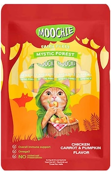 Moochie Tavuk Havuç ve Balkabaklı Sıvı Kedi Ödülü 5 x 15 G Moochie Tavuk Havuç ve Balkabaklı Sıvı Kedi Ödülü 5 x 15 G