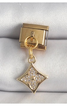 316l Çelik Gold Renk Sallantı Zirkon Taşlı Çiçek İşlemeli Nomination Charm Standart 316l Çelik Gold Renk Sallantı Zirkon Taşlı Çiçek İşlemeli Nomination Charm Standart