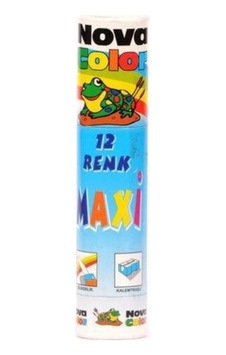 Mum Pastel Boya Maxi Karton Tüp, 12 Li, Çok Renkli Diğer