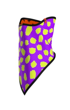 Baskılı Üçgen Maske Snowboard, Kayak, Motosiklet, Bisiklet Polarlı Kar Maskesi Mor Sarı Baskılı Üçgen Maske Snowboard, Kayak, Motosiklet, Bisiklet Polarlı Kar Maskesi Mor Sarı