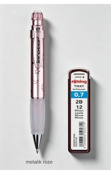 0.7 Mm Serve Deep Uçlu Kalem + 0.7 Rotring Uç Seti Pudra 0.7 Mm Serve Deep Uçlu Kalem + 0.7 Rotring Uç Seti Pudra