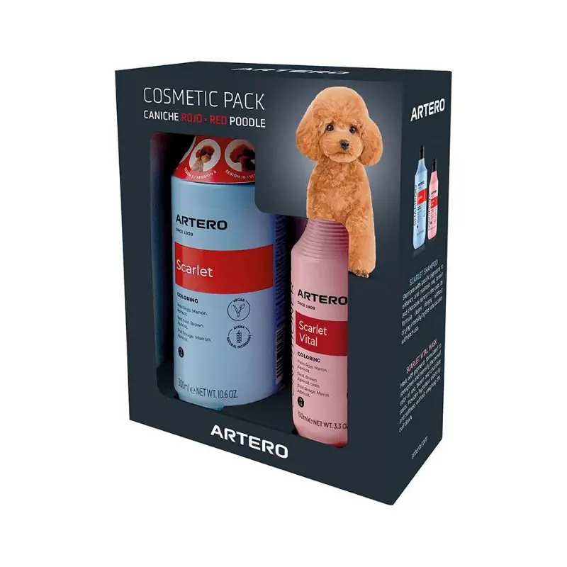 Artero Kızıl Poodle Köpekler İçin Renk Arttırıcı Profesyonel Kozmetik Bakım Seti