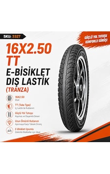 16x2.50 Tt İç Lastik Gerektirir Tranza Elektrikli Bisiklet Dış Lastiği
