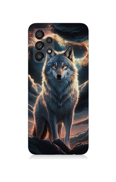 Samsung Galaxy A73 Uyumlu Kurt Ve Ay Desenli Silikon Kılıf