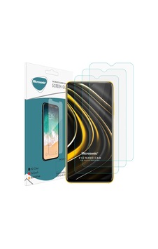 Microsonic Xiaomi Poco M3 Screen Protector Nano Glass Cam Ekran Koruyucu 3 Pack