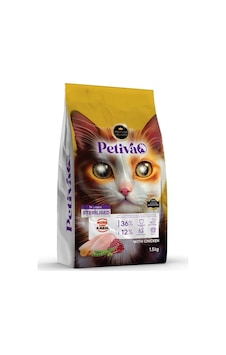 Petiva Kısırlaştırılmış Tavuk Etli Yetişkin Kedi Maması 1500 G Petiva Kısırlaştırılmış Tavuk Etli Yetişkin Kedi Maması 1500 G